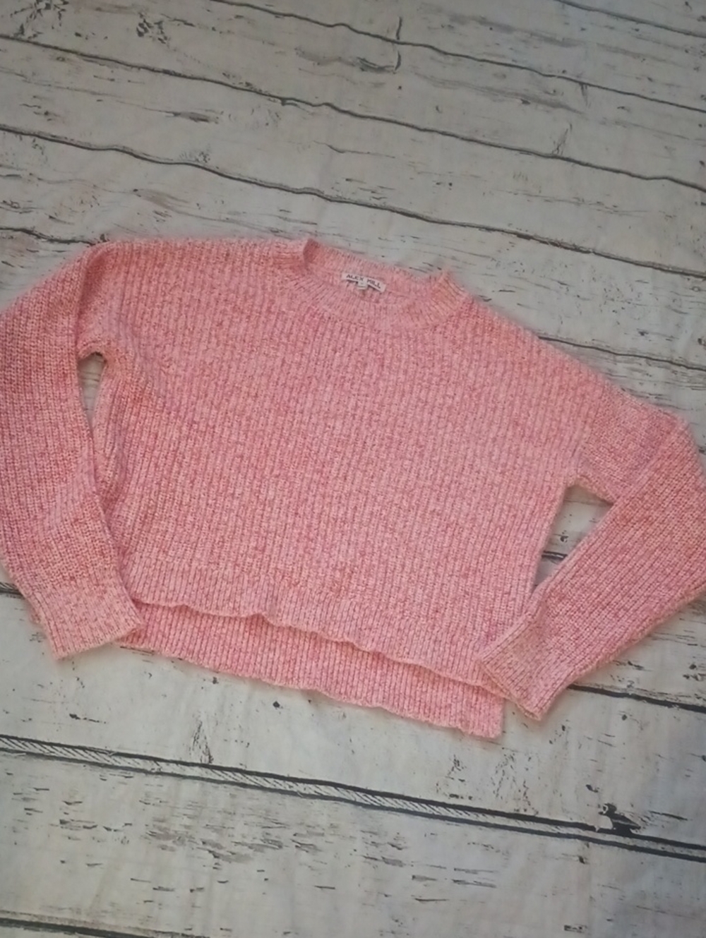 Alex Mill Pink White Melange Cotton Sweater M